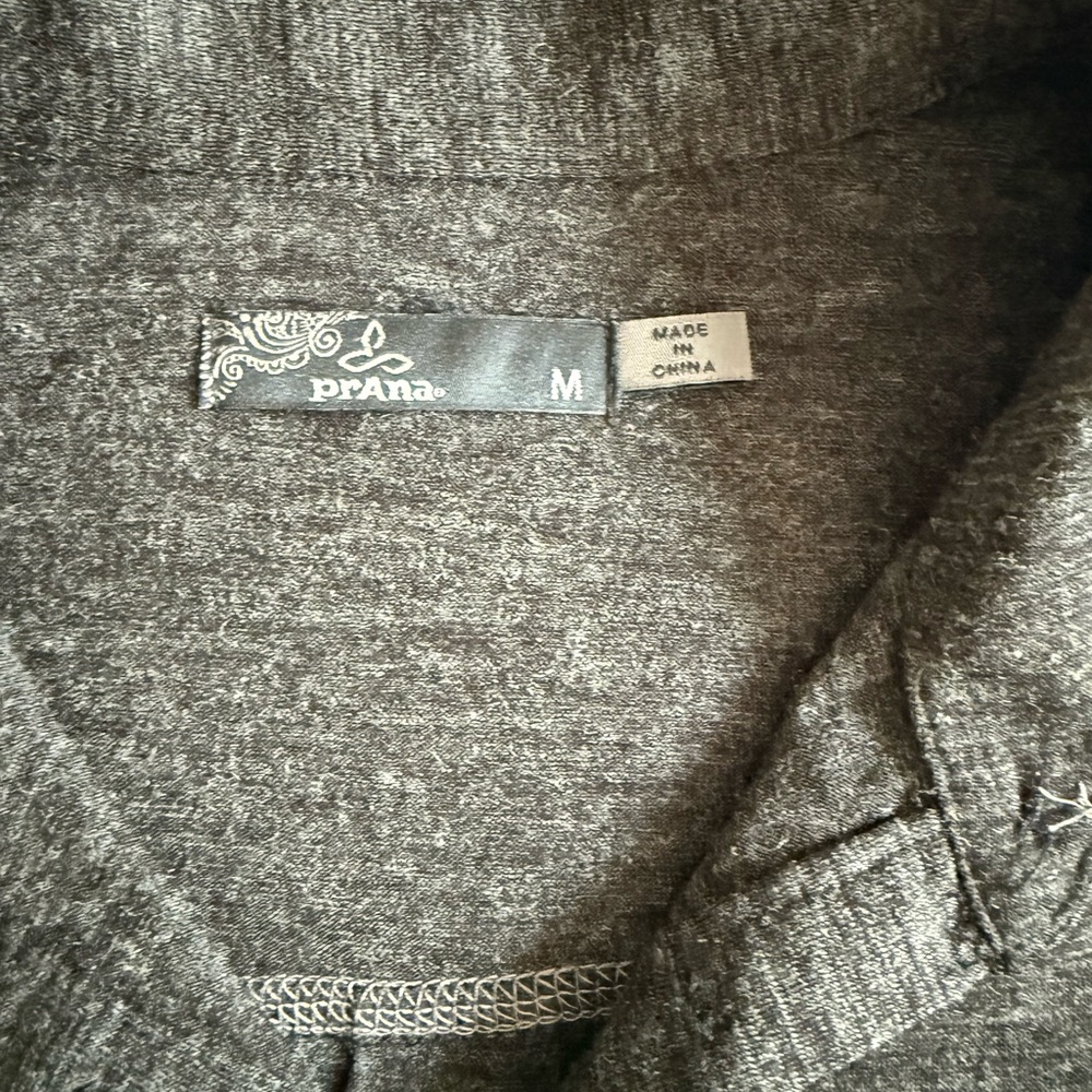 Prana Charcoal Long Sleeve merino wool top - Picture 2 of 3